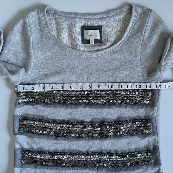 Anthropologie Deletta long sleeve top with sequins size XS - Picture 9 of 11